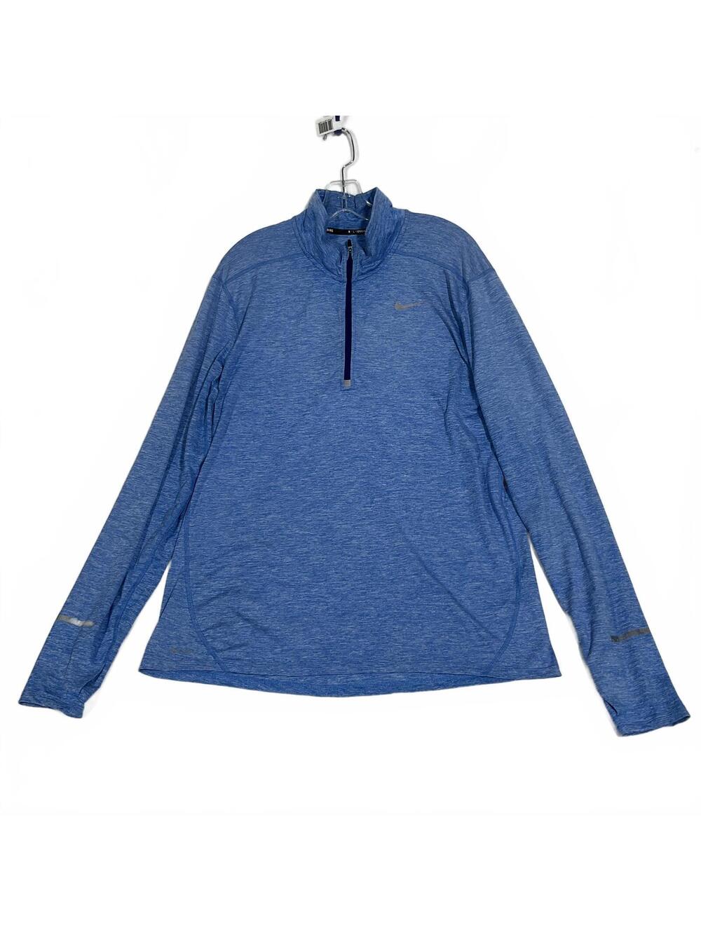 Nike Dri-Fit Long Sleeve Running Shirt - Blue, Size Large b34